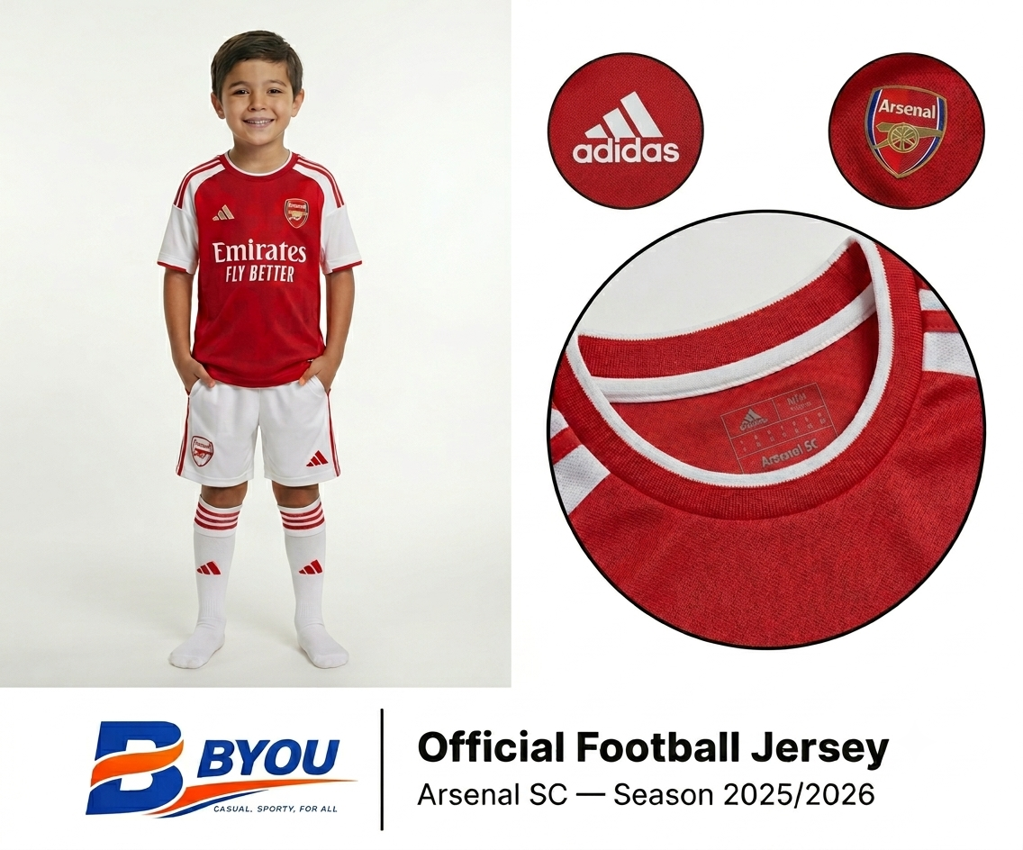 Al Arsenal Kids Set T-Shirt& Short 2025/2026 | BYOU