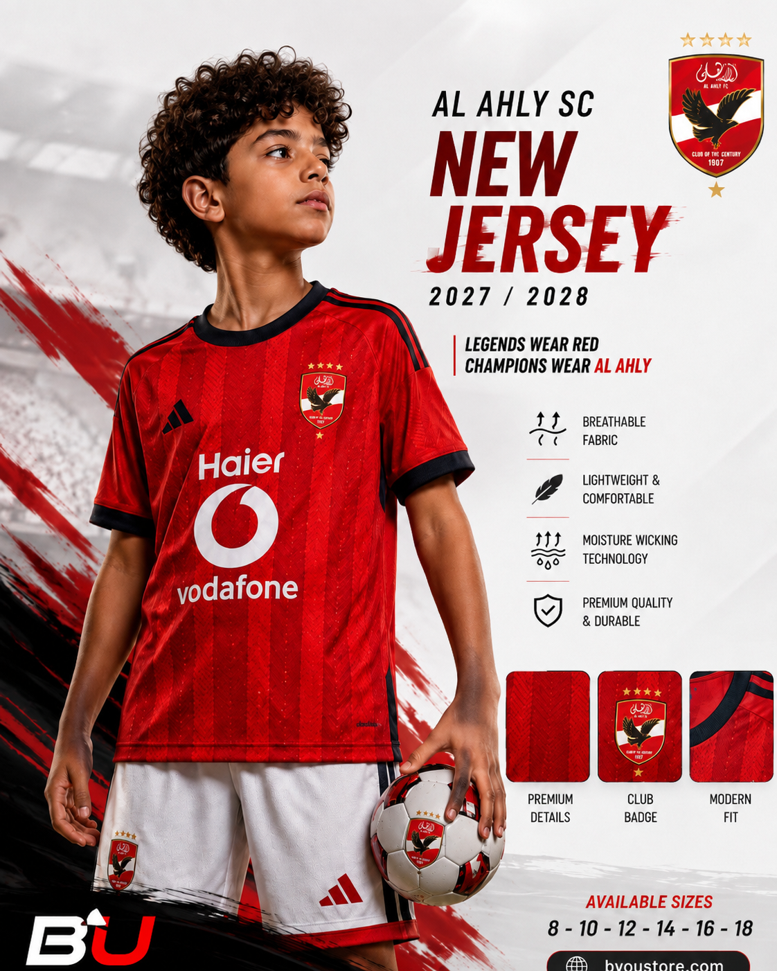 Al Ahly SC Football Kit – T-Shirt & Shorts2028