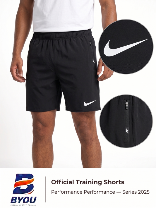 Nike black and white sports shorts