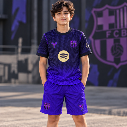 FC Barcelona Kids Football Kit 2027 – T-Shirt & Shorts