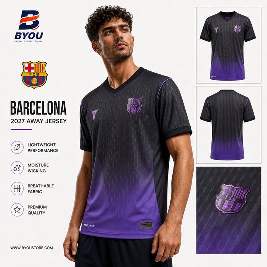 Barcelona 2027 away men's jersey BYOU product hero
