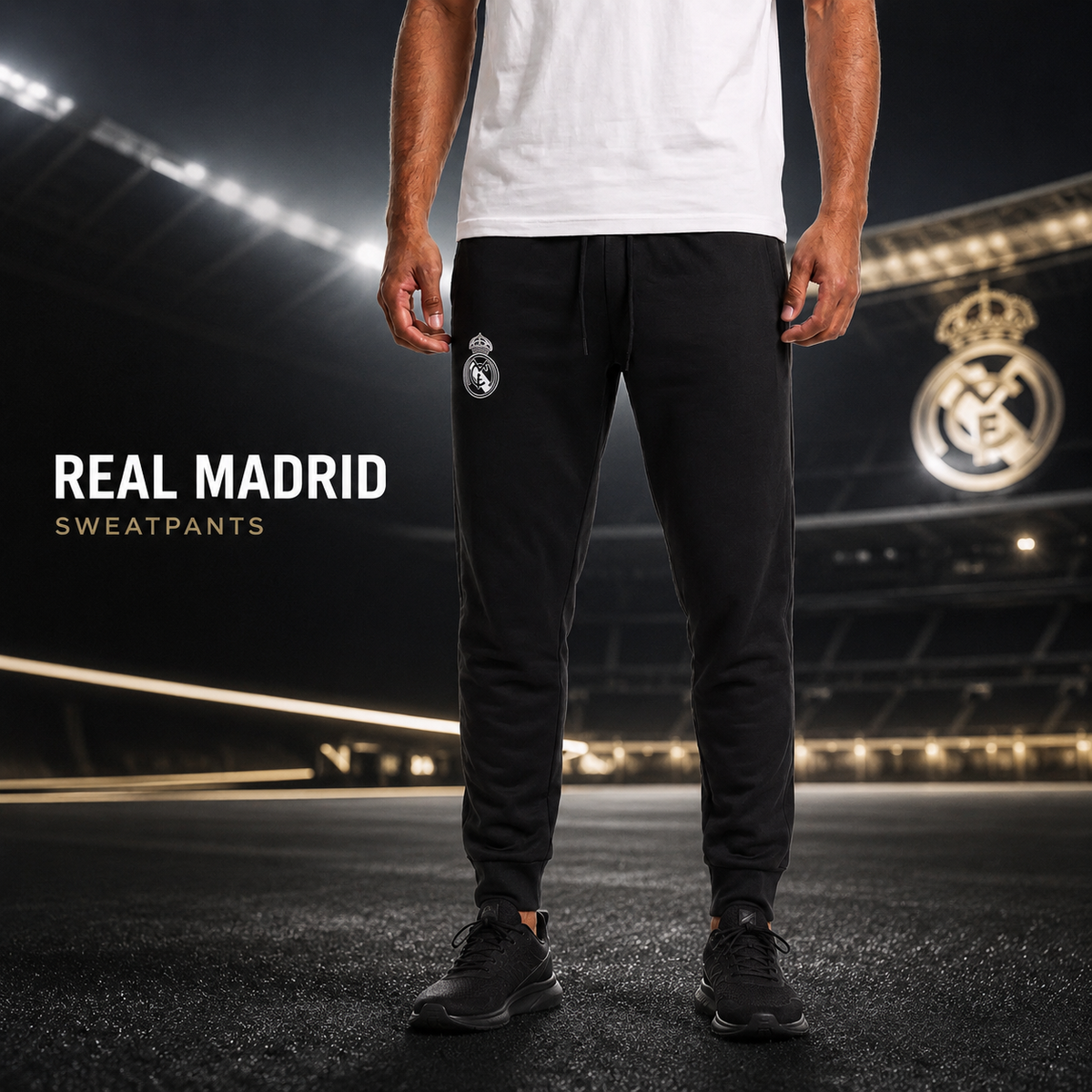 Real Madrid black sweatpants