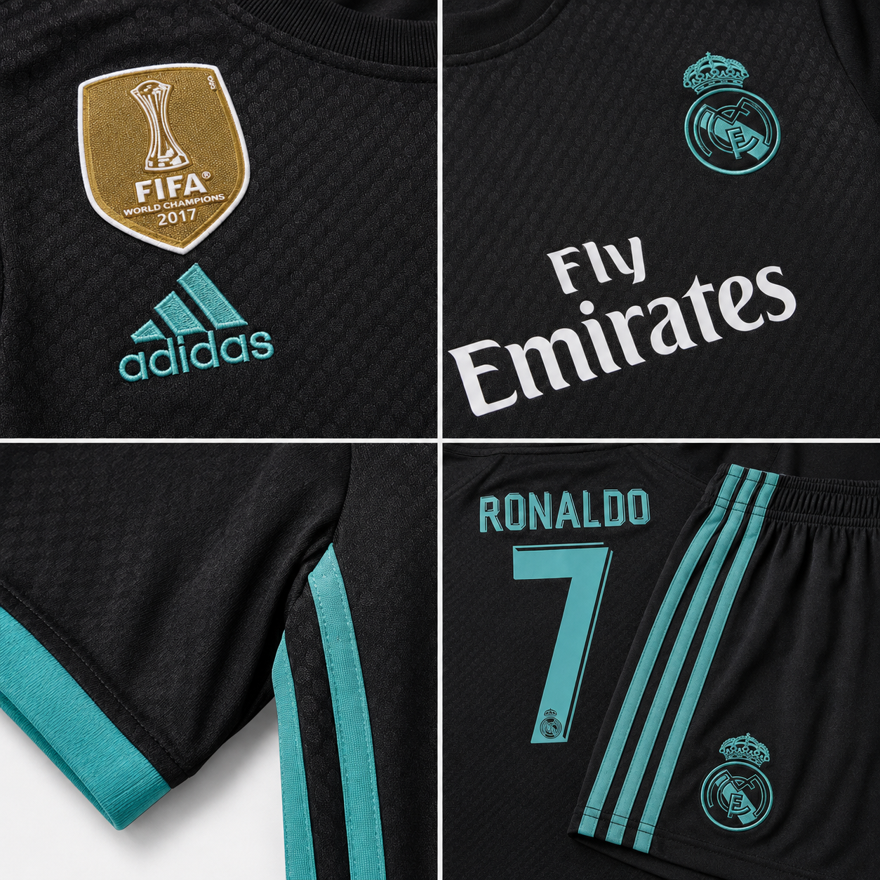 Real Madrid 2017 kids football kit details